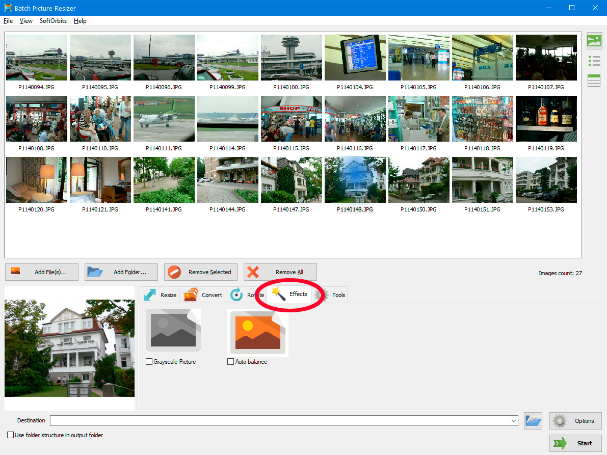 Đặt hiệu ứng bổ sung.