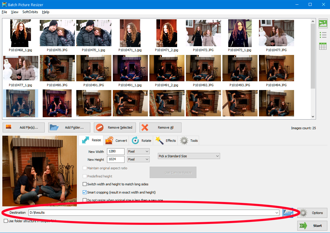 Chọn thư mục đích.