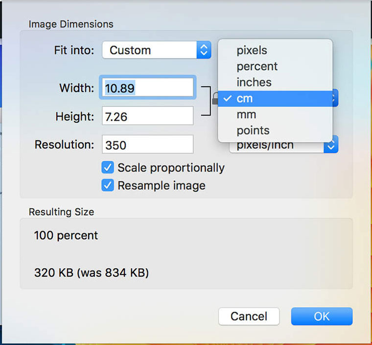 Thay đổi kích thước nhiều ảnh trên osx (Mac).