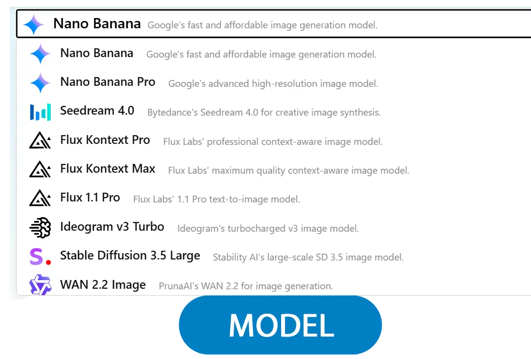 Chọn một Mô hình.