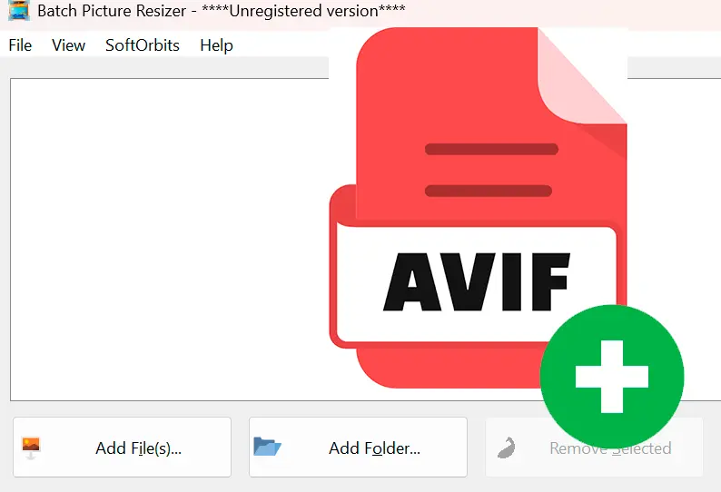 <h3>Thêm các tệp AVIF của bạn</h3>.