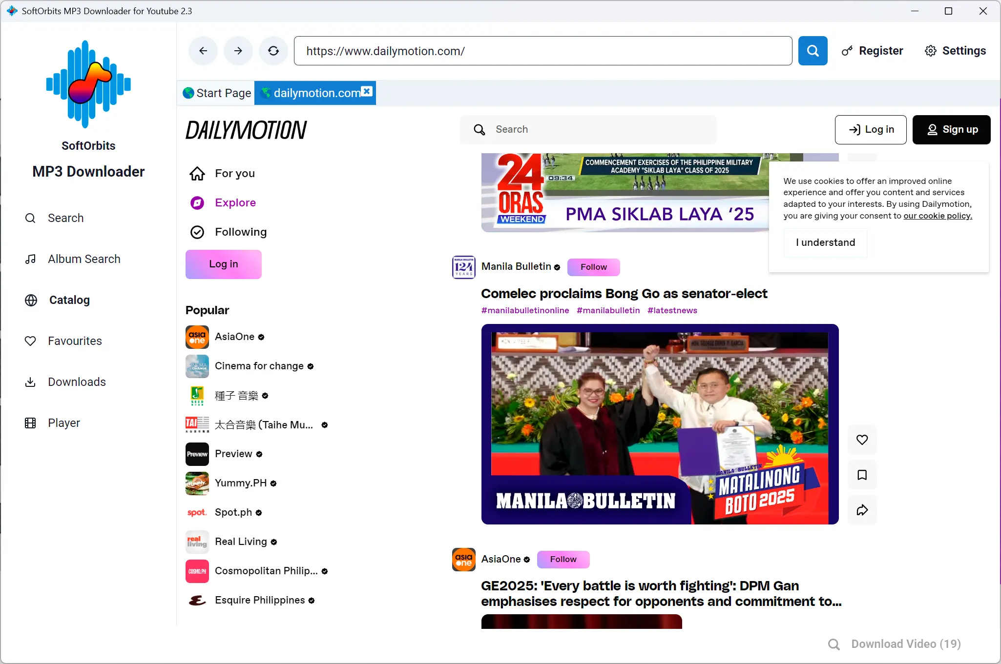 MP3 Downloader for Youtube: Ảnh chụp màn hình.