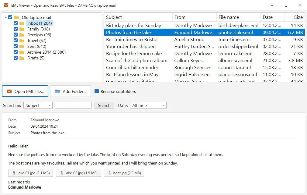 EML Viewer - Open and Read EML Files Ảnh chụp màn hình.