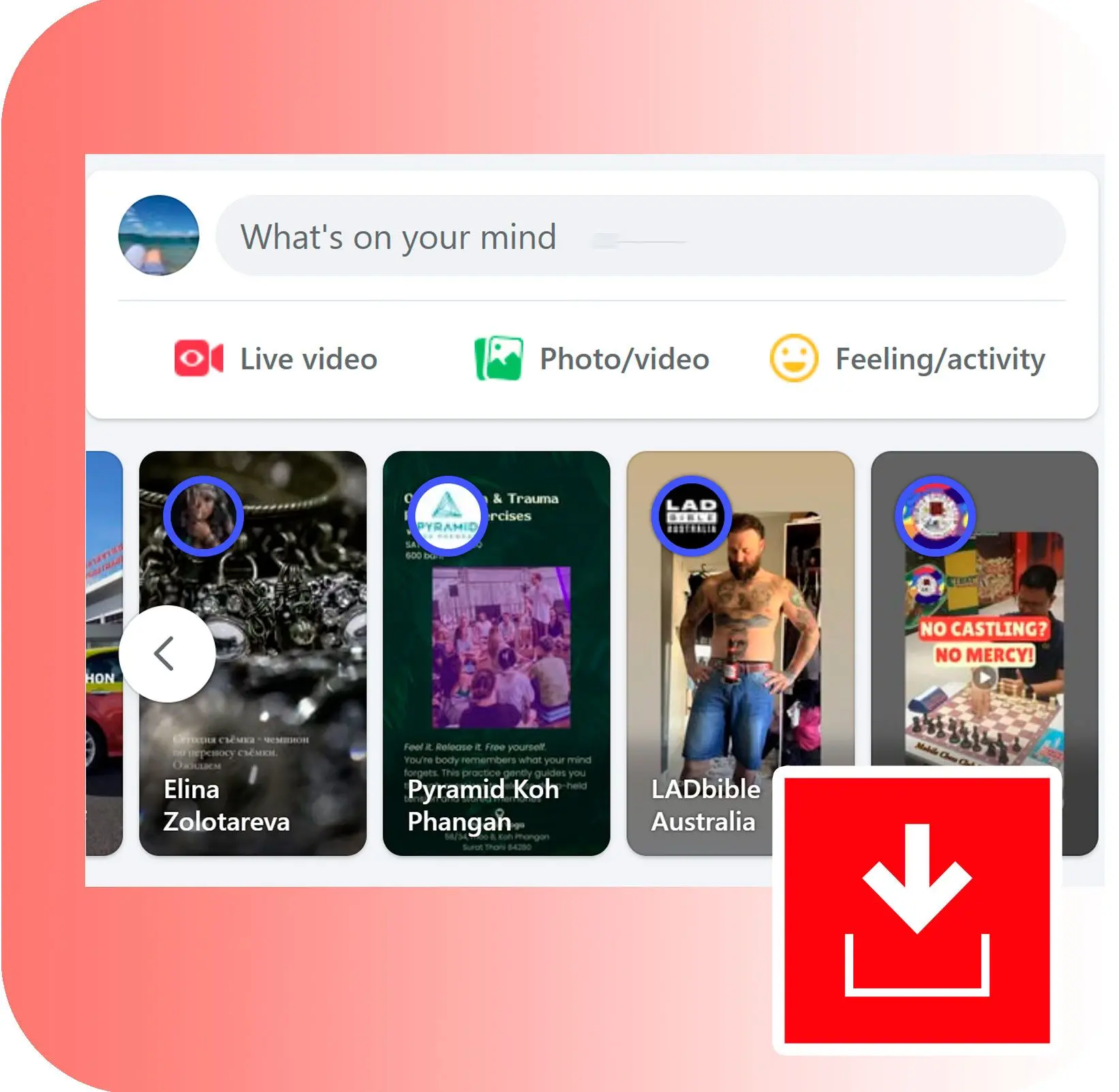 Tải xuống Facebook Stories.