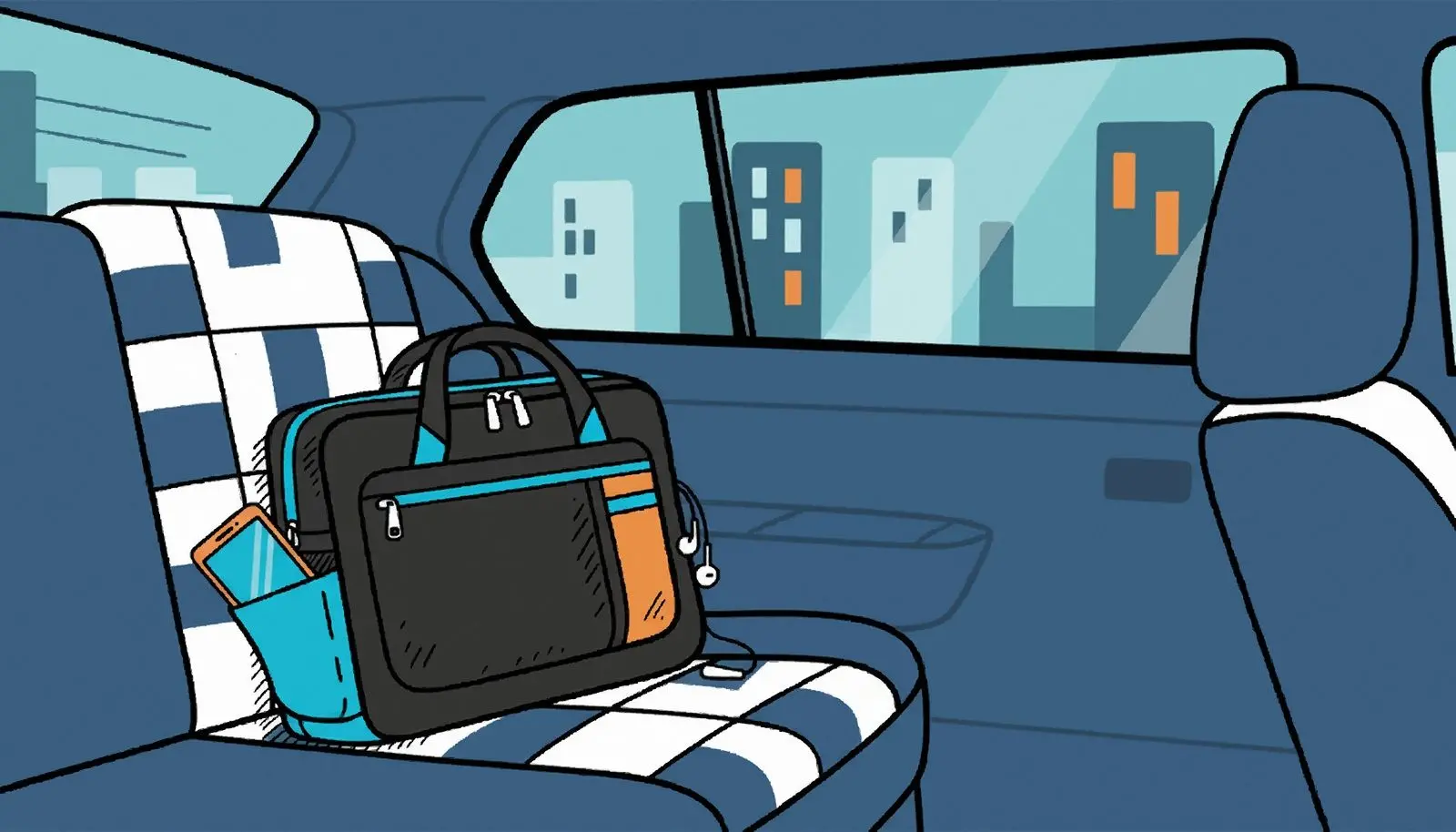 Bị bỏ quên trên taxi.