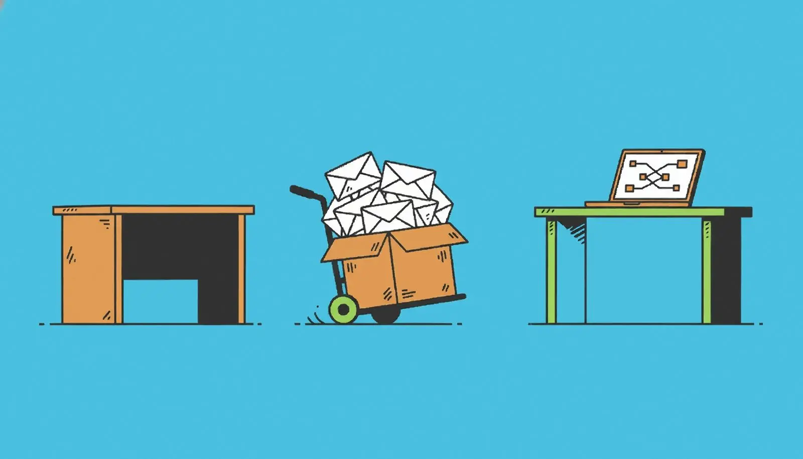 Các email cũ được chuyển sang chương trình thư mới.