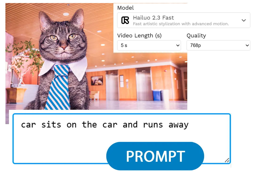 Nhập lời nhắc và cài đặt của bạn.