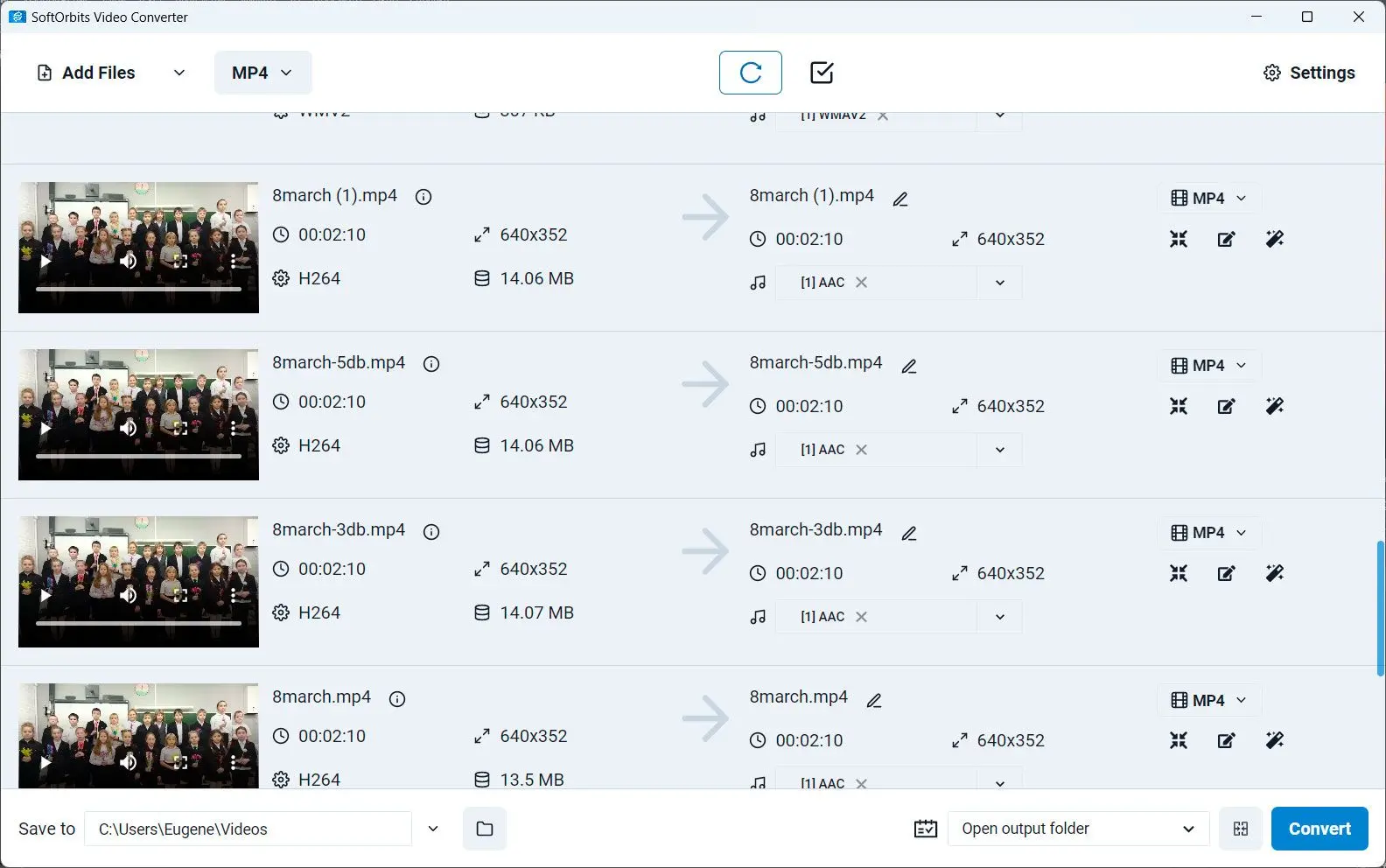 SoftOrbits Video Converter: Ảnh chụp màn hình.