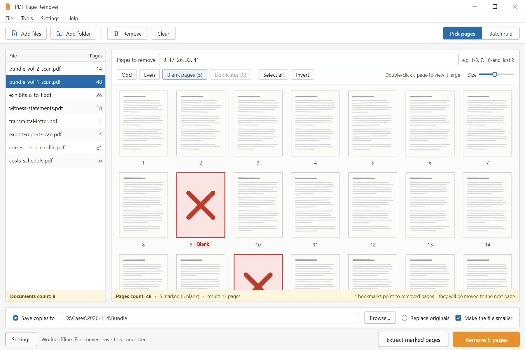 PDF Page Remover Ảnh chụp màn hình.