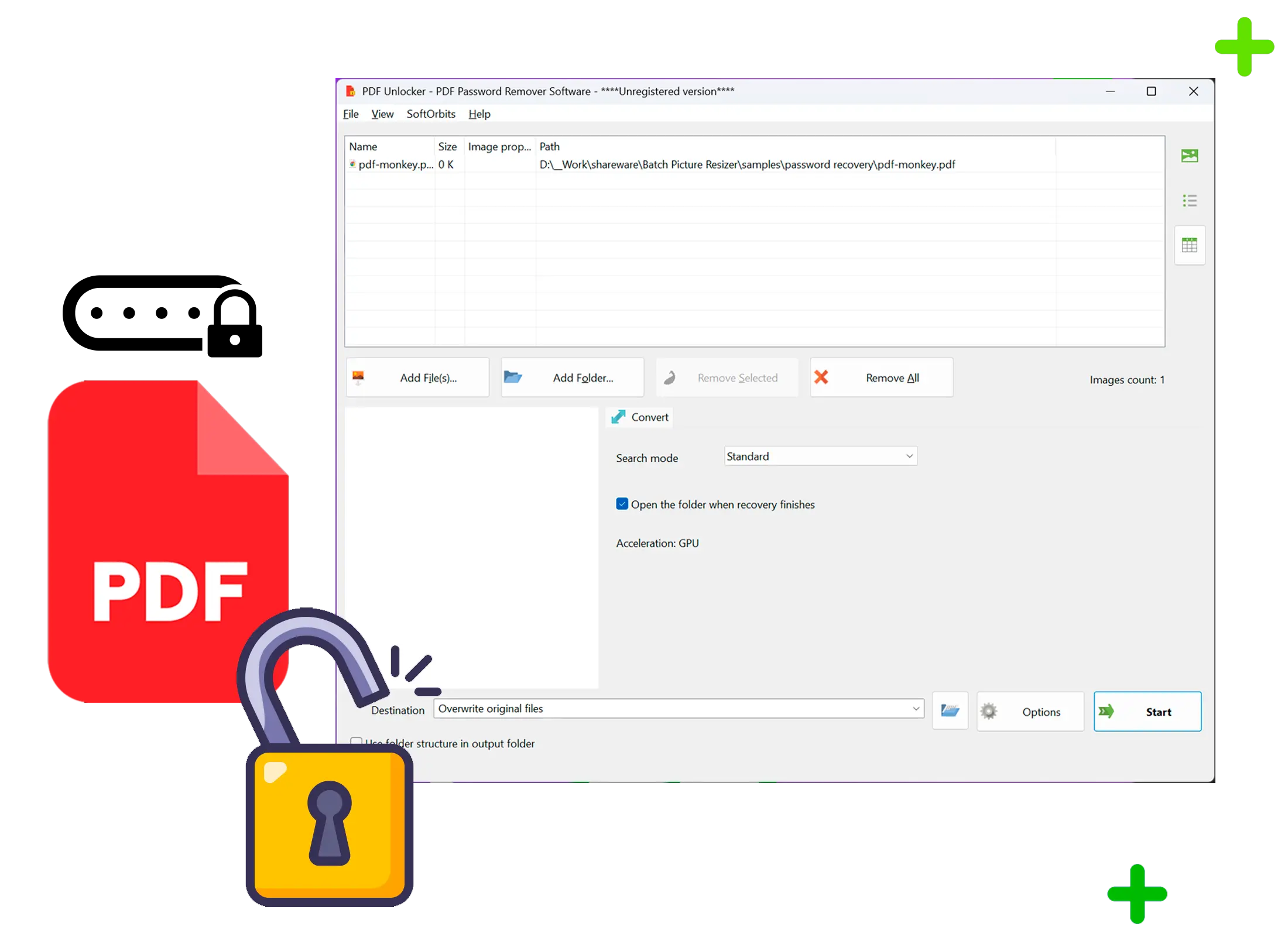PDF Password Recovery Ảnh chụp màn hình.