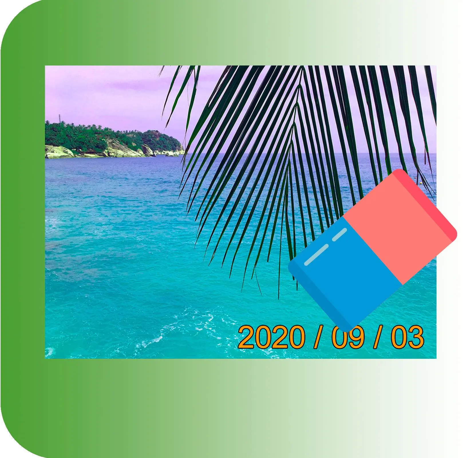 Loại bỏ văn bản, thời gian và tem ngày tháng.