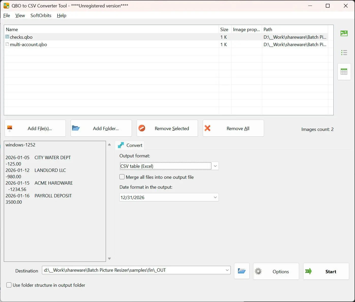 QBO to PDF Converter Ảnh chụp màn hình.