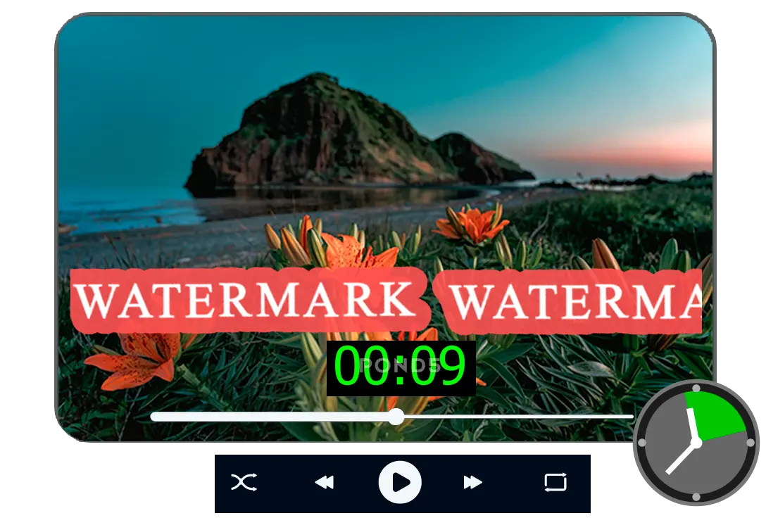 Đối với Watermark Biến mất, Đặt Khoảng thời gian.