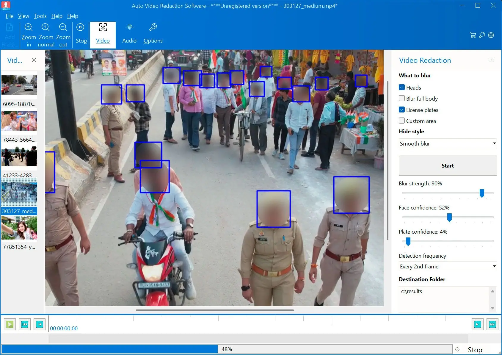 Kiểm duyệt một video đơn lẻ hoặc chạy ở chế độ hàng loạt.