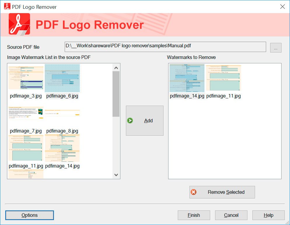 SoftOrbits PDF Logo Remover Ảnh chụp màn hình.