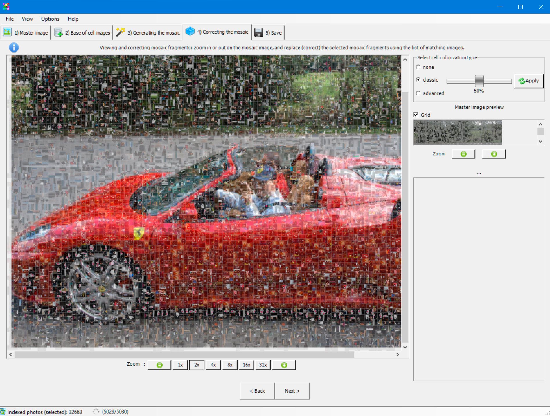 Photo Mosaic Software Ảnh chụp màn hình.
