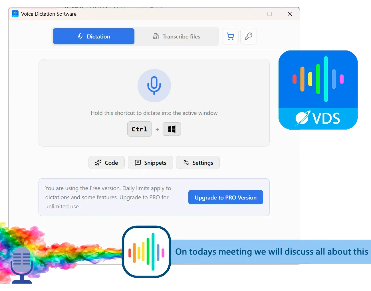SayOnce - Voice Dictation Software Ảnh chụp màn hình.